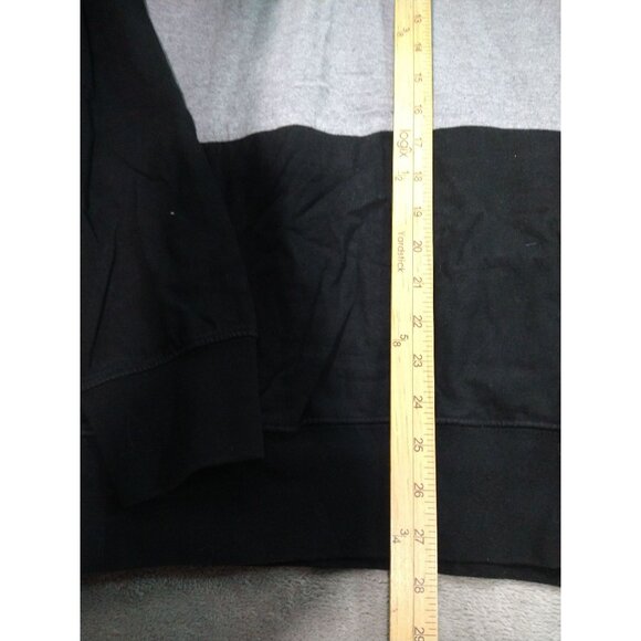 American Eagle Sweater Men Large Striped Standard Fit Pullover 1/4 Zip Mock Neck - Picture 2 of 8